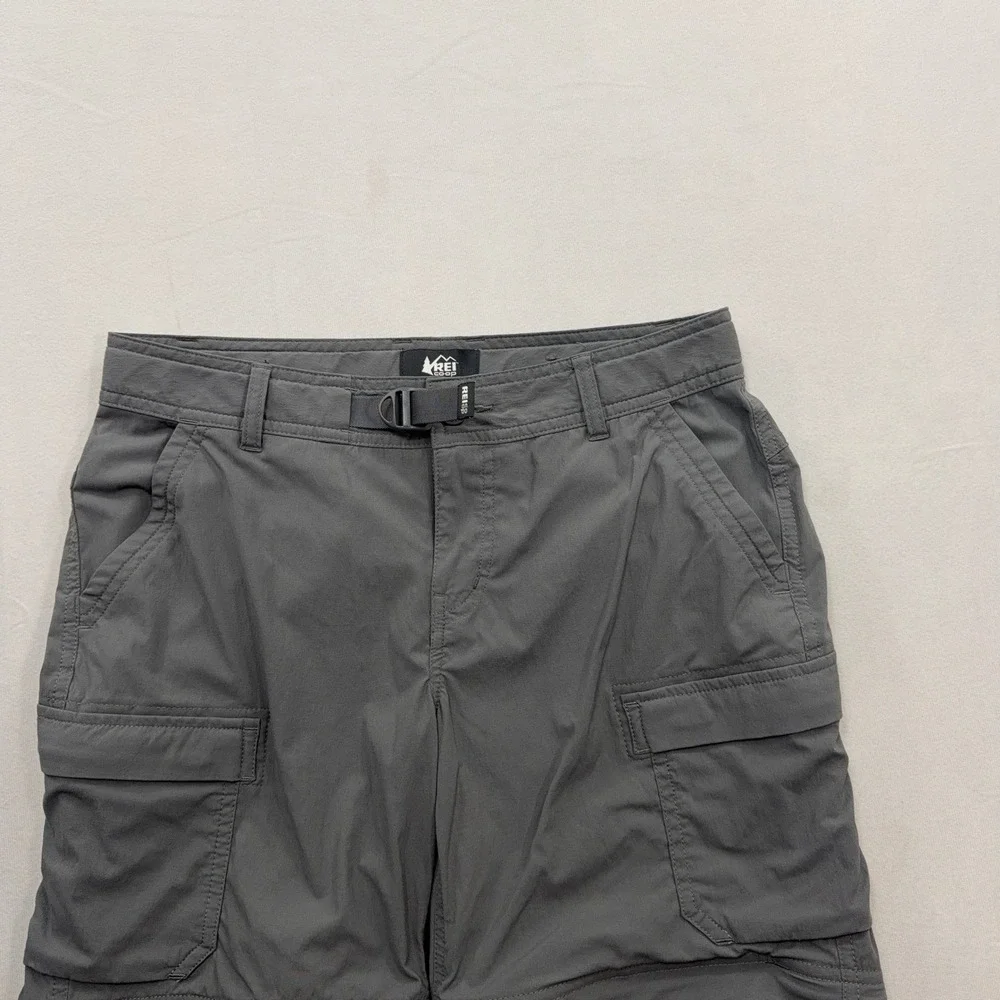 REI Co-op Convertible Pants Sahara Relaxed Fit Gray Hiking Women Size 6 Petite